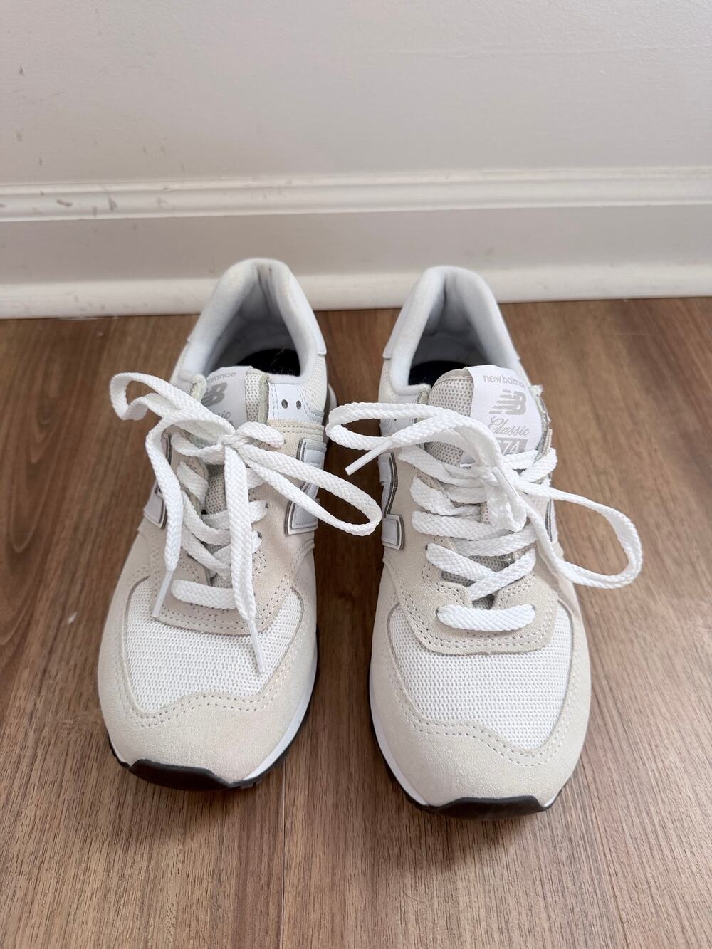 New Balance 574 Core Nimbus Cloud/White Colorway Sneakers-Size 7
